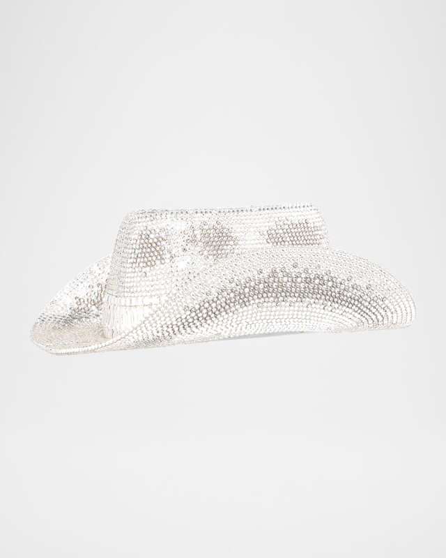 Crystal Cowboy Hat Clutch Bag